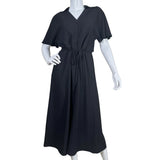 Black Elegant Causal Button Up Dress