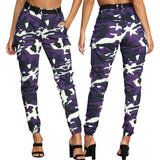 Women's High-Waisted Slim-Fit Camouflage Jogger Pants