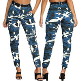 Women's High-Waisted Slim-Fit Camouflage Jogger Pants